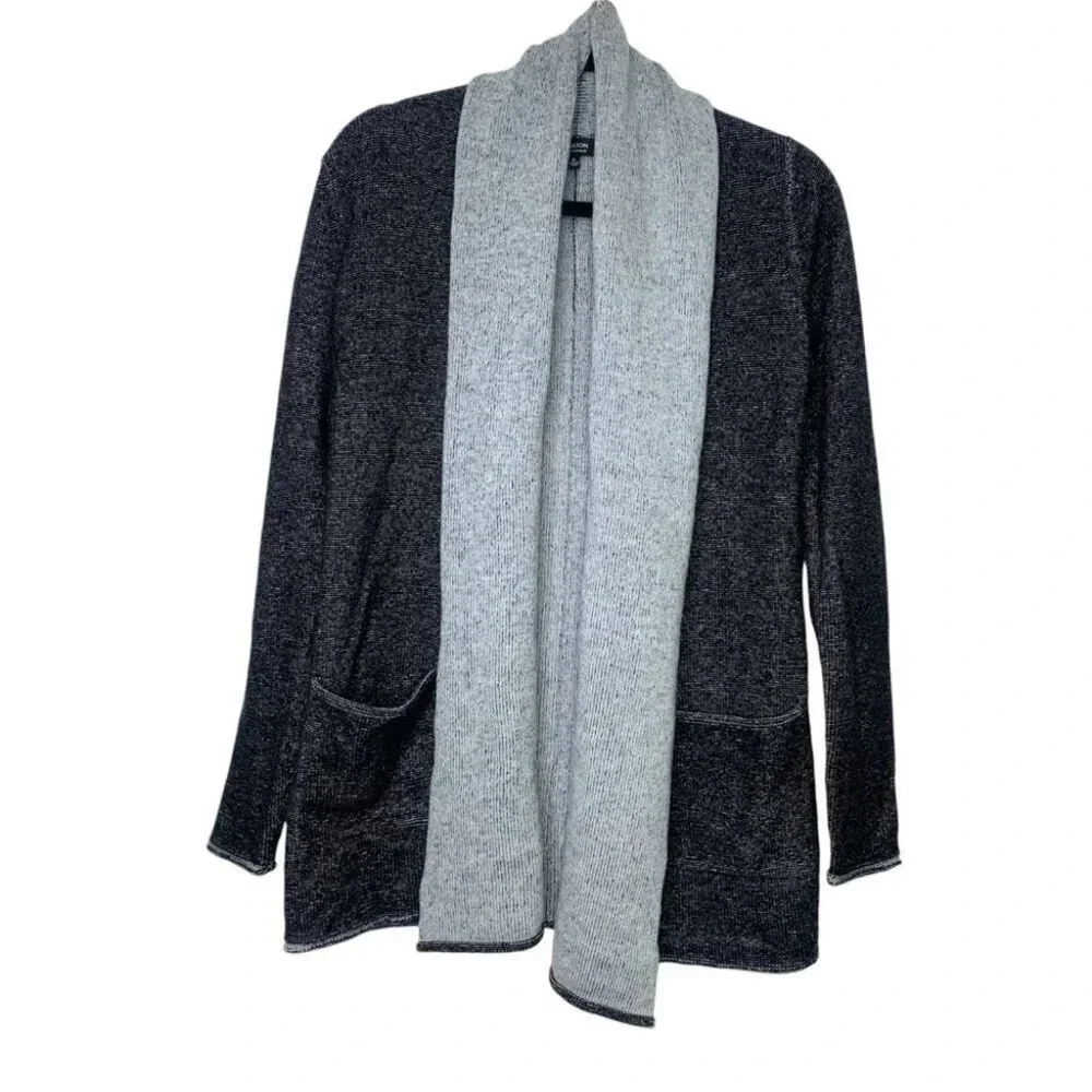 Aritzia Babaton Dark Grey Wool Cashmere Blend Open Front Cardigan Size XS